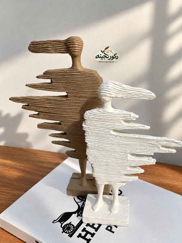 دکوری مجسمه انتزاعی انسان مدل خطوط مجموع ۲ عددی