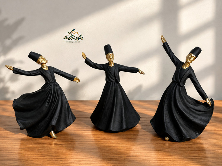 مجسمه دکوری مدل رقص سماع ست سه عددی